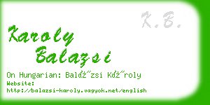 karoly balazsi business card